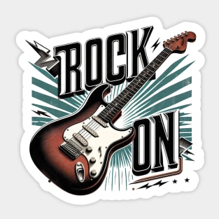 Vintage electric guitar Sticker